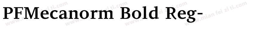 PFMecanorm Bold Reg字体转换